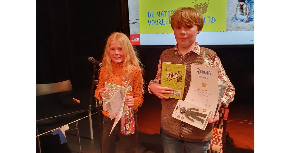 Voorleeskampioen Klaus uit Dalfsen weer ronde verder