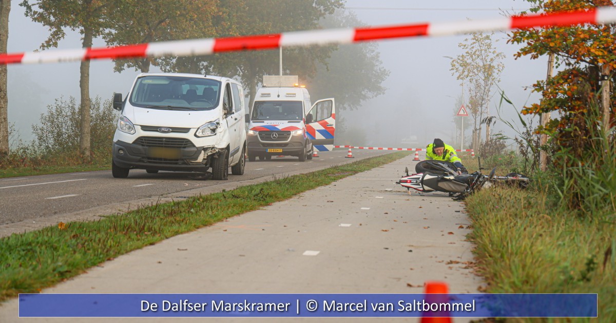 Ongeval bestelbus-brommer Kanlaan Punthorst