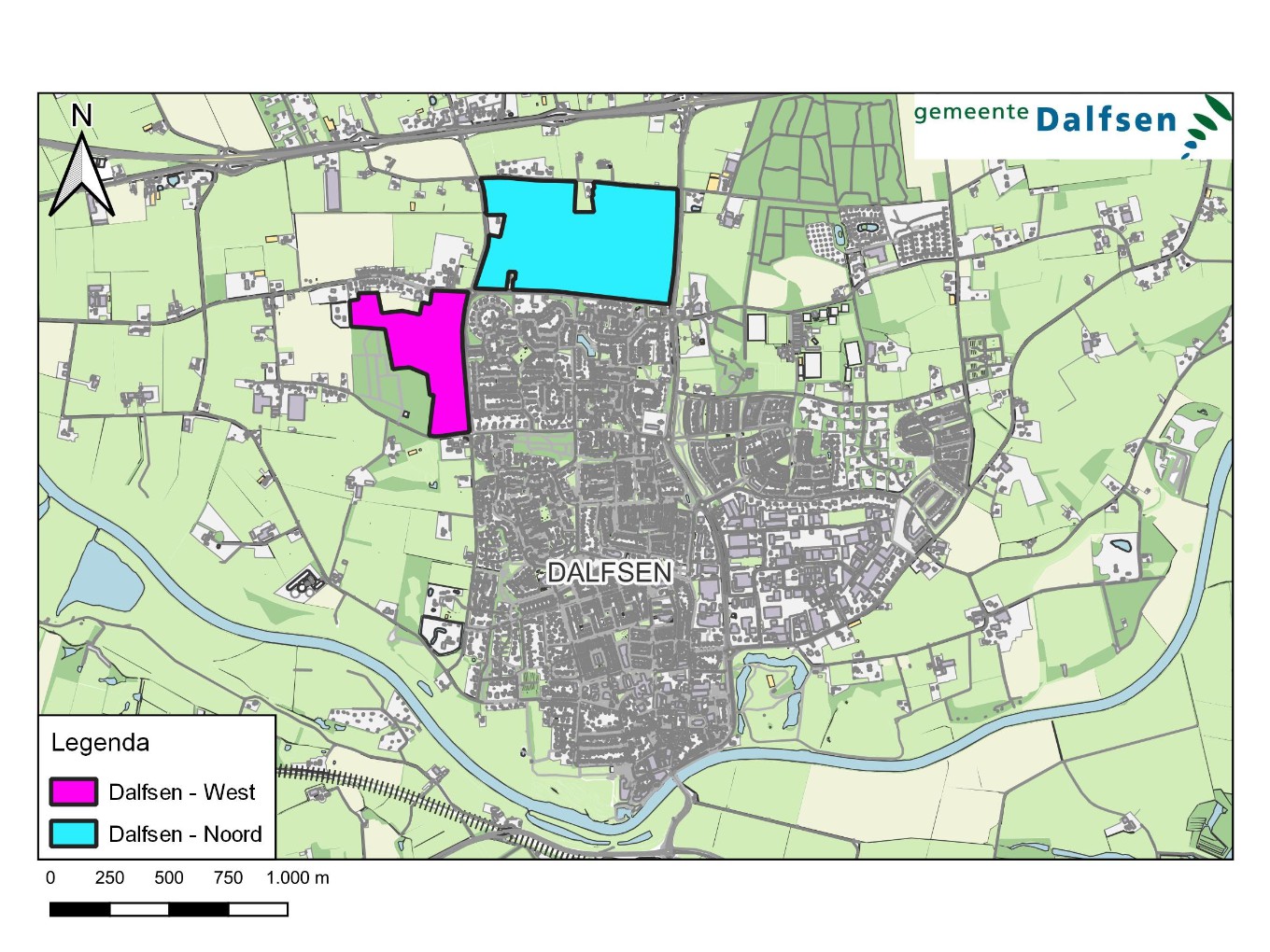 Gemeenteraad kiest voor Dalfsen-Noord als toekomstige woonlocatie