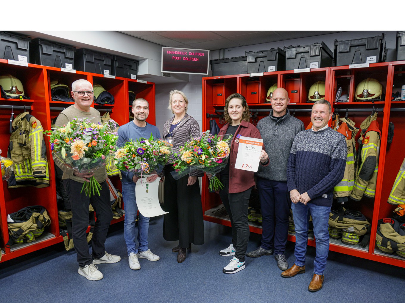 Twee jubilarissen bij Brandweer Dalfsen