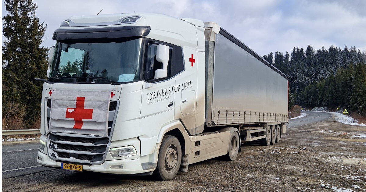 Drivers for Hope helpt bij voedselactie voor Oekraïne in Nieuwleusen