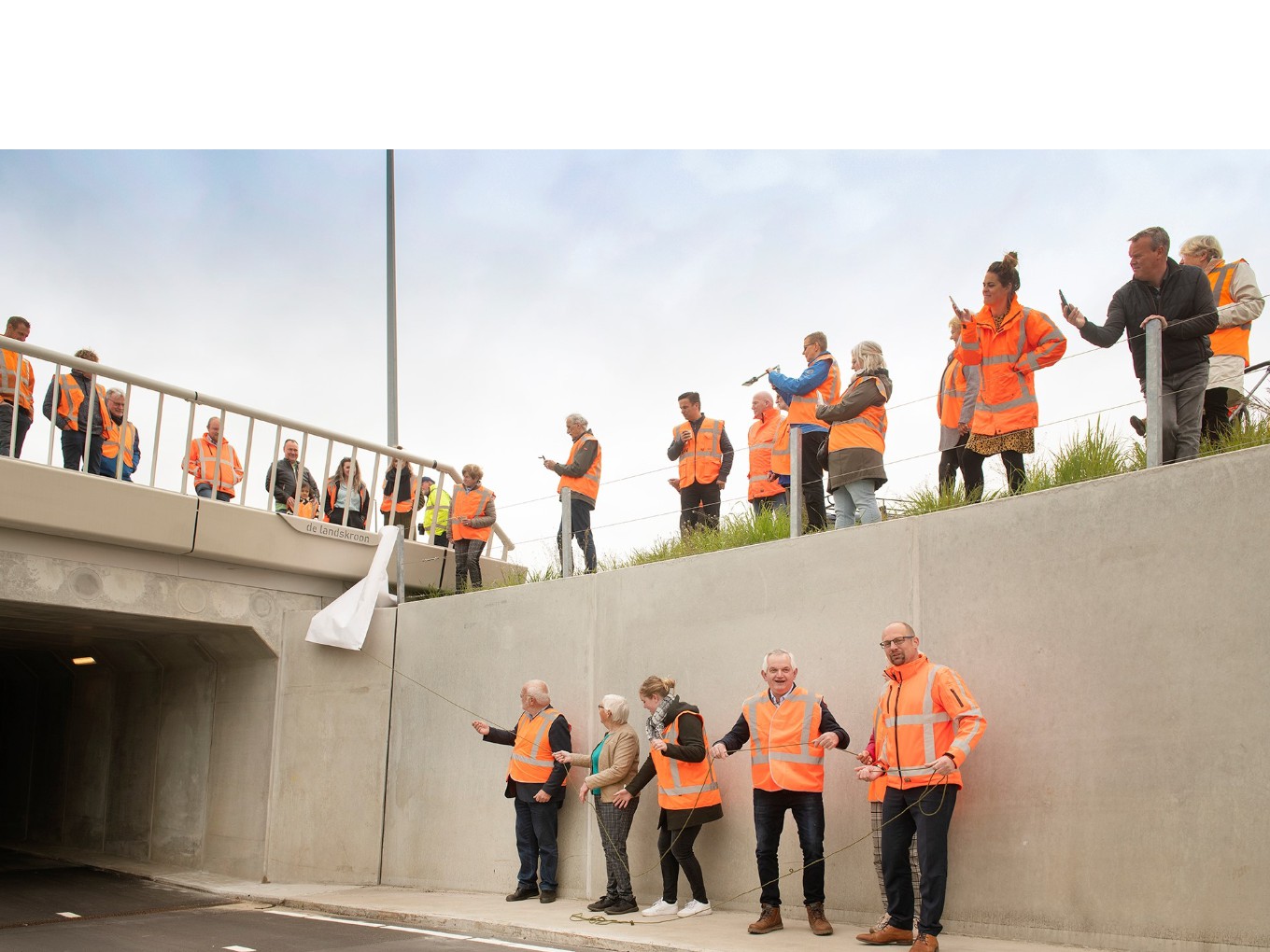Naam fietstunnel De Landskroon onthuld in Oudleusen