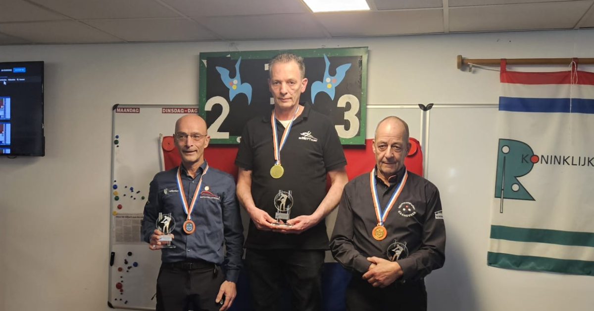 Zilver voor Johan Hofman uit Nieuwleusen op NK biljarten