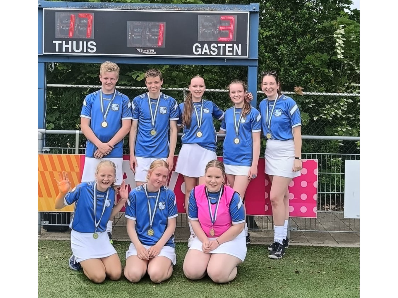 Team J1 van d’Ommerdieck Nieuwleusen kampioen