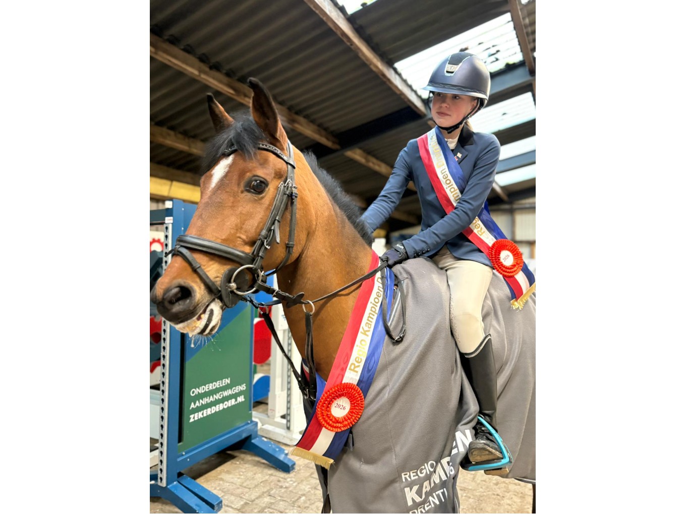 Drie kampioenen uit Nieuwleusen tijdens springwedstrijden
