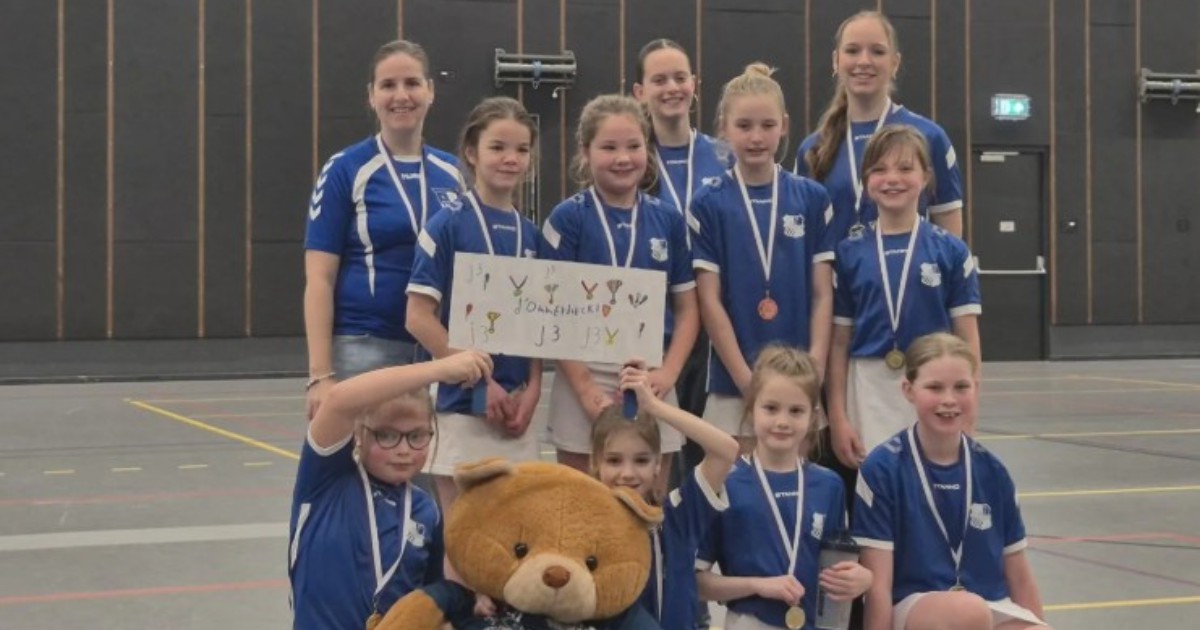 D’Ommerdieck J3 ongeslagen zaalkampioen korfbal