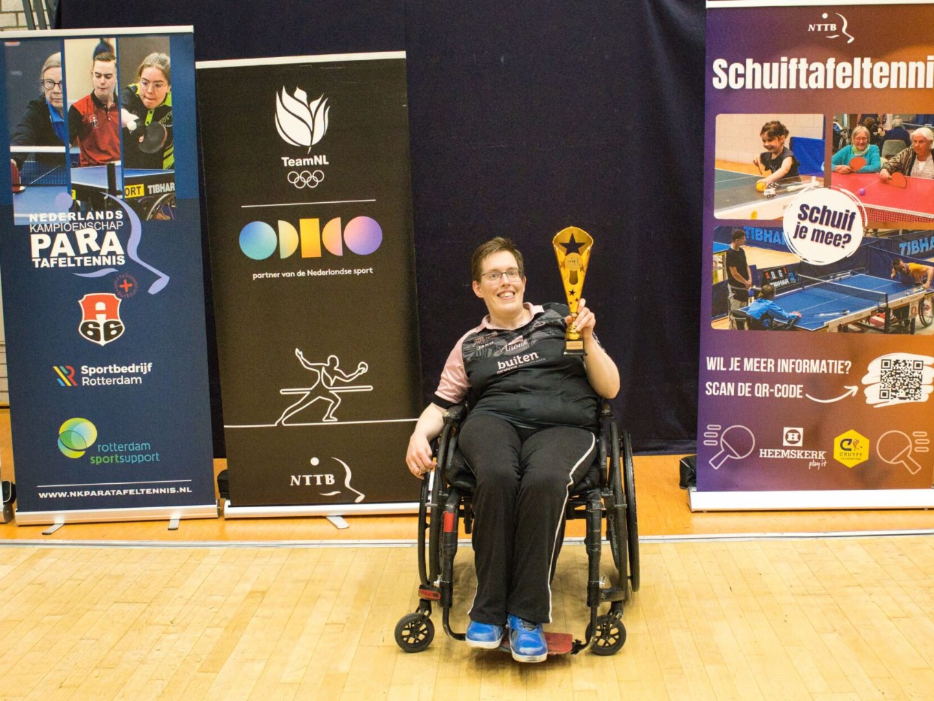 Mariëlle Boers wint brons tijdens NK paratafeltennis