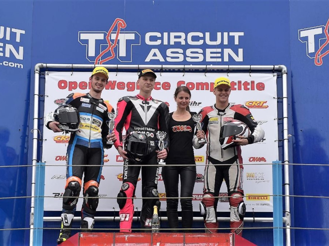 Danny van der Sluis van Start Racing Nieuwleusen op podium