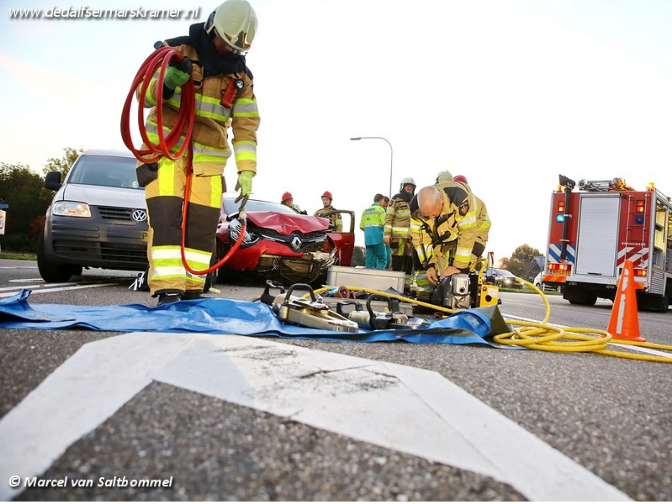 Ongeval met twee auto’s nabij Oudleusen