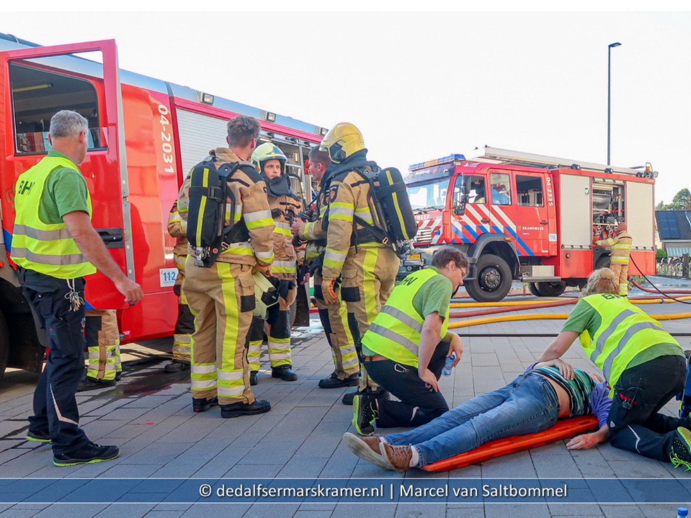 Oefening BHV/brandweer in Kulturhus De Spil