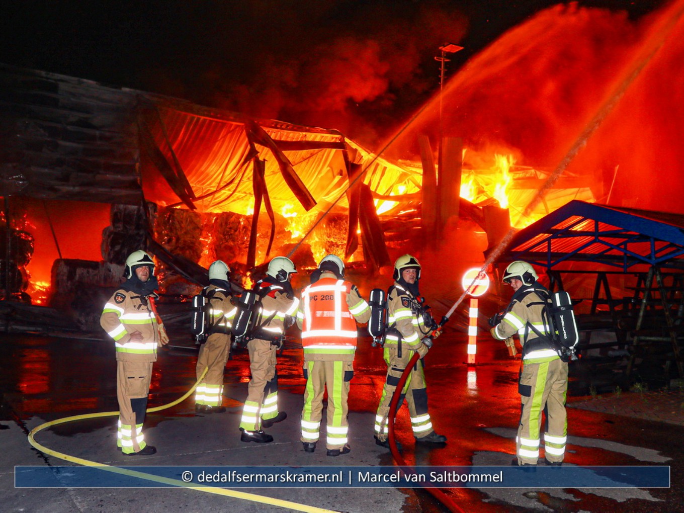 Brandweerkorpsen uit hele regio ingezet voor grote brand