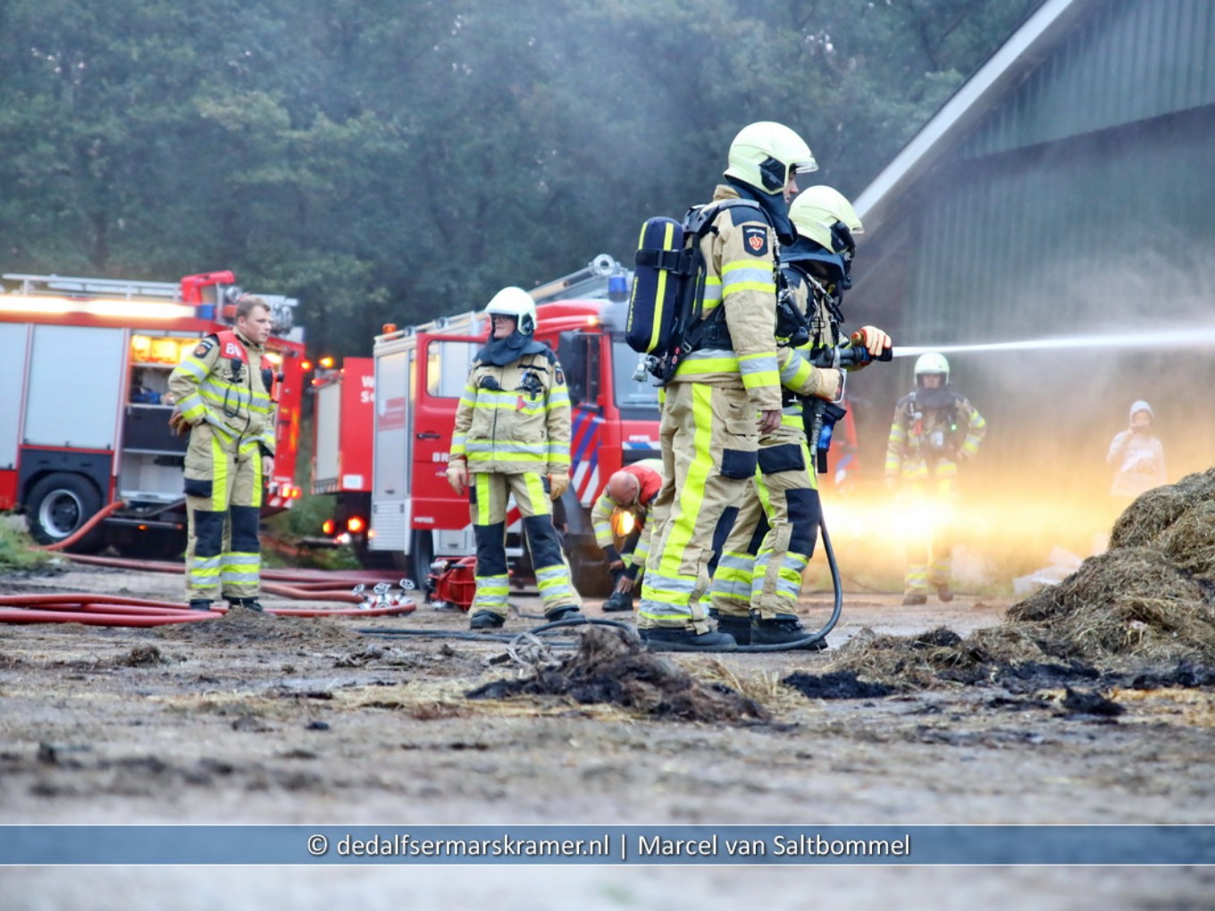 Brand bij boerderij Dalfsen valt achteraf gelukkig mee