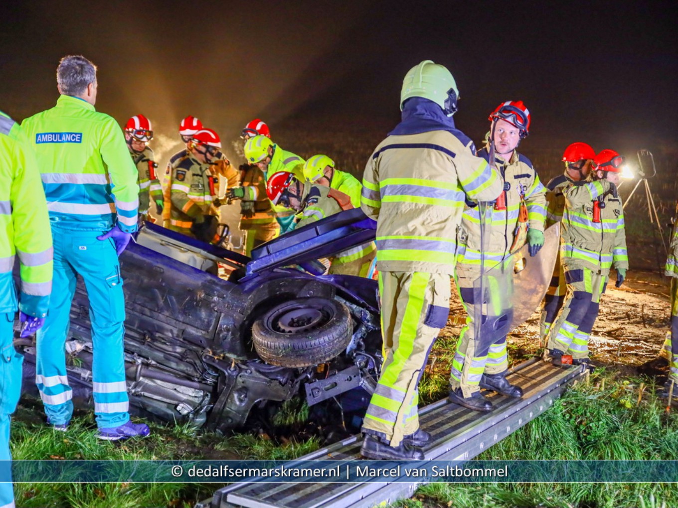 Ernstige aanrijding N758 Westeinde Nieuwleusen