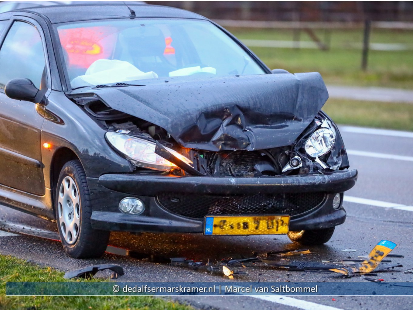Ongeval met vijf personenauto's Hessenweg N340 Dalfsen