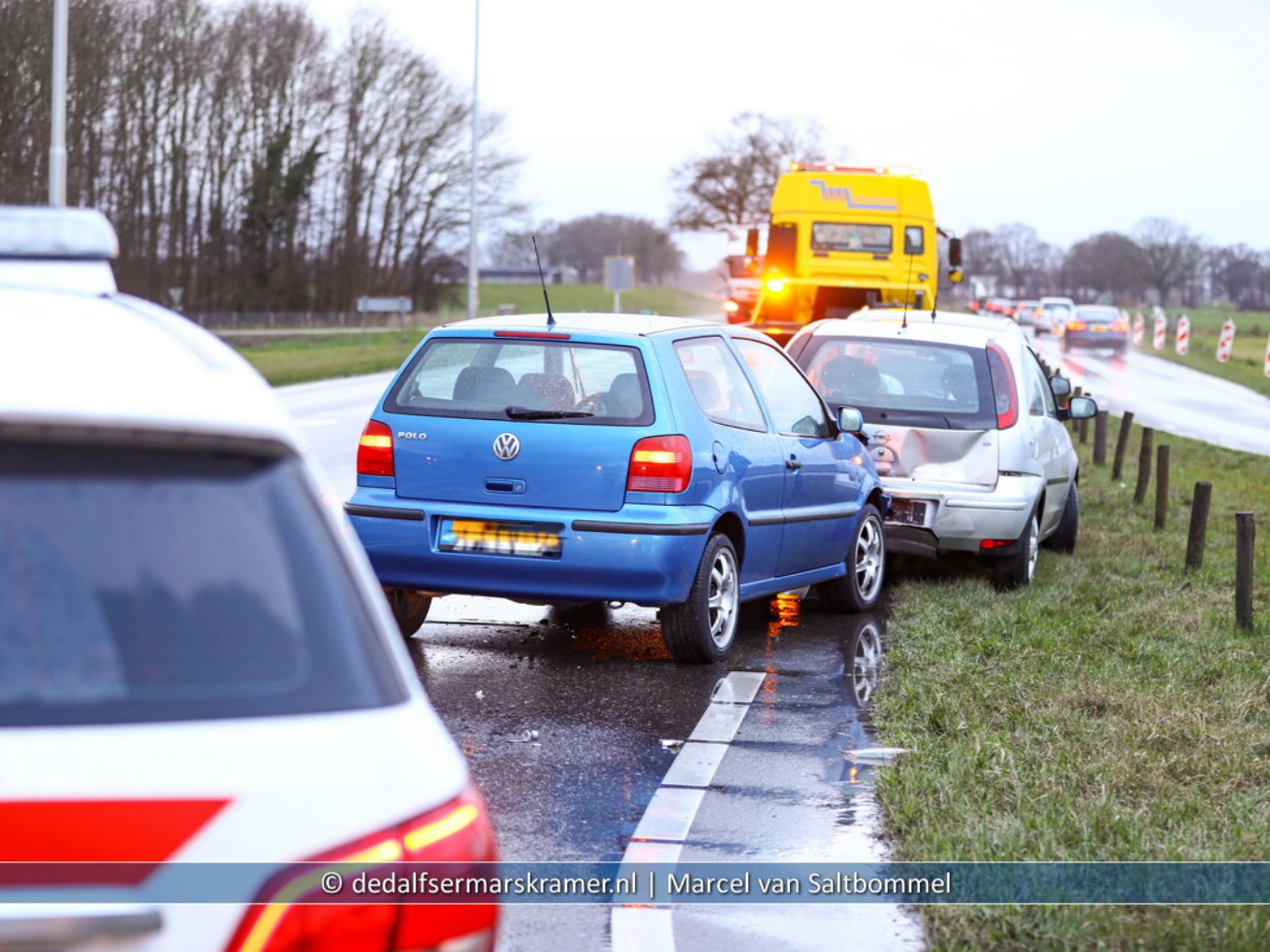 Kop-staart aanrijding Hessenweg N340 Dalfsen