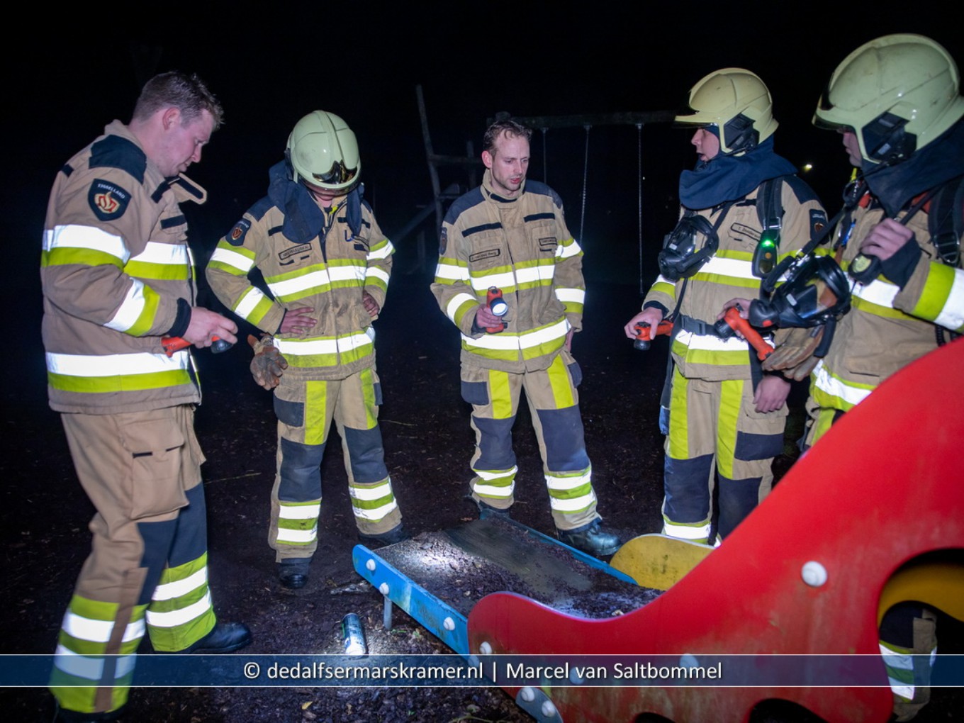 Brandweer rukt uit voor brandje in speeltuin