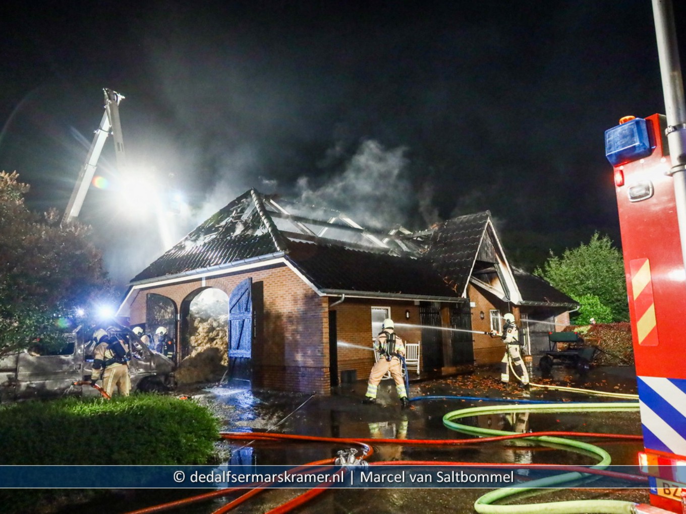 Uitslaande schuurbrand in Lemele