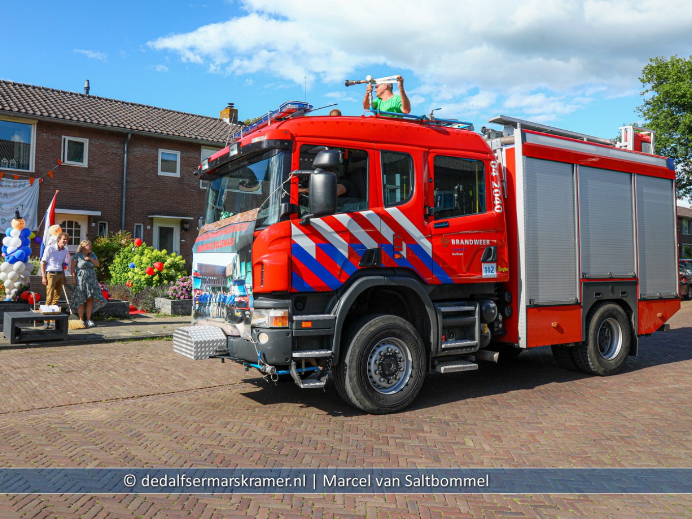 Drive-by receptie voor bruidspaar Bollemaat