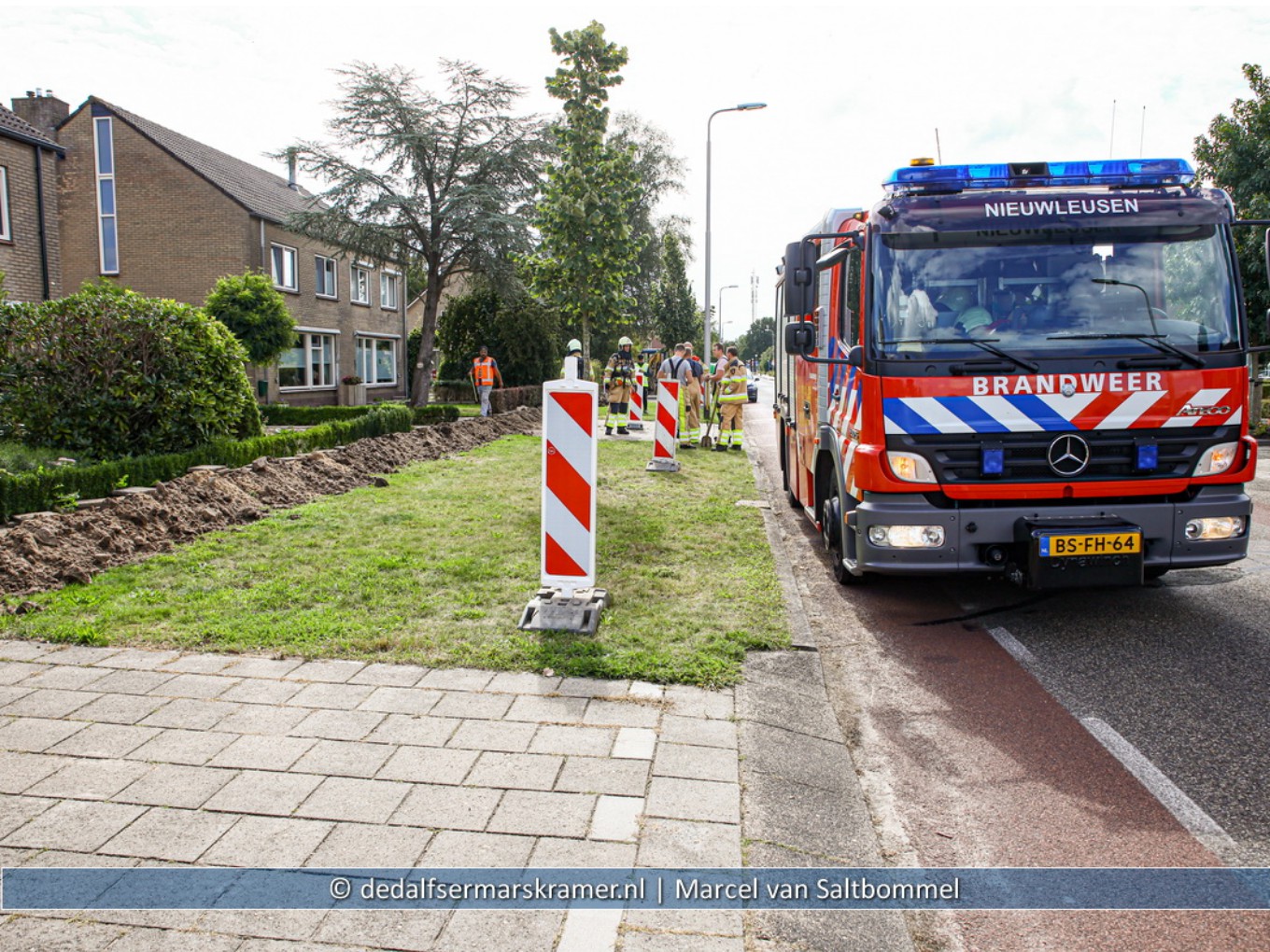 Brandweer rukt uit voor gaslekkage