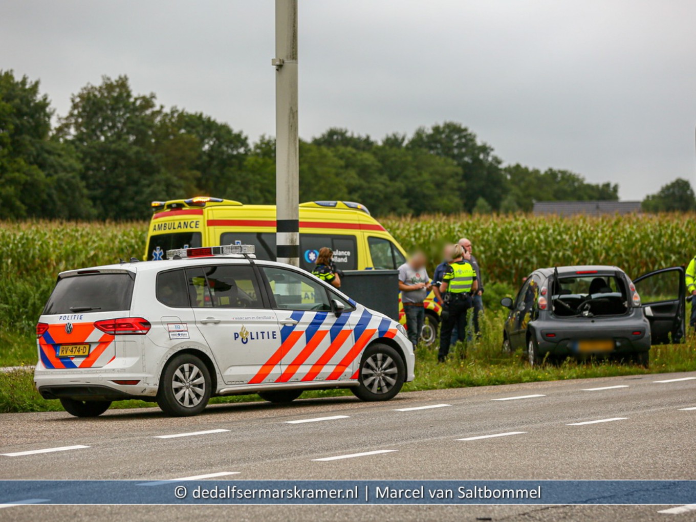Ongeval op de Hessenweg (N340) in Oudleusen