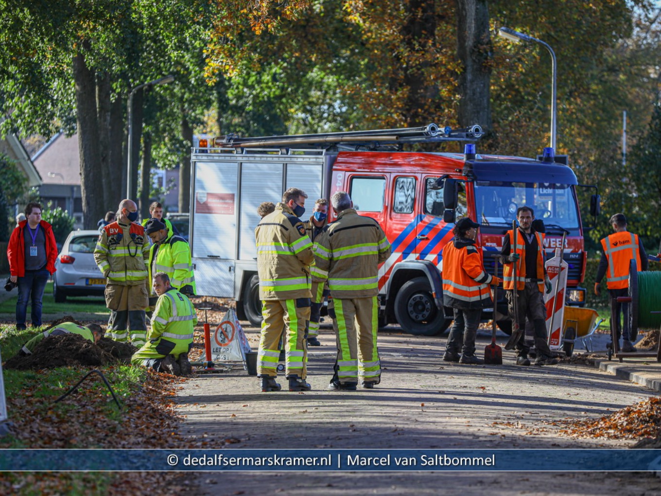 Gaslekkage na graafwerkzaamheden Oudleusen