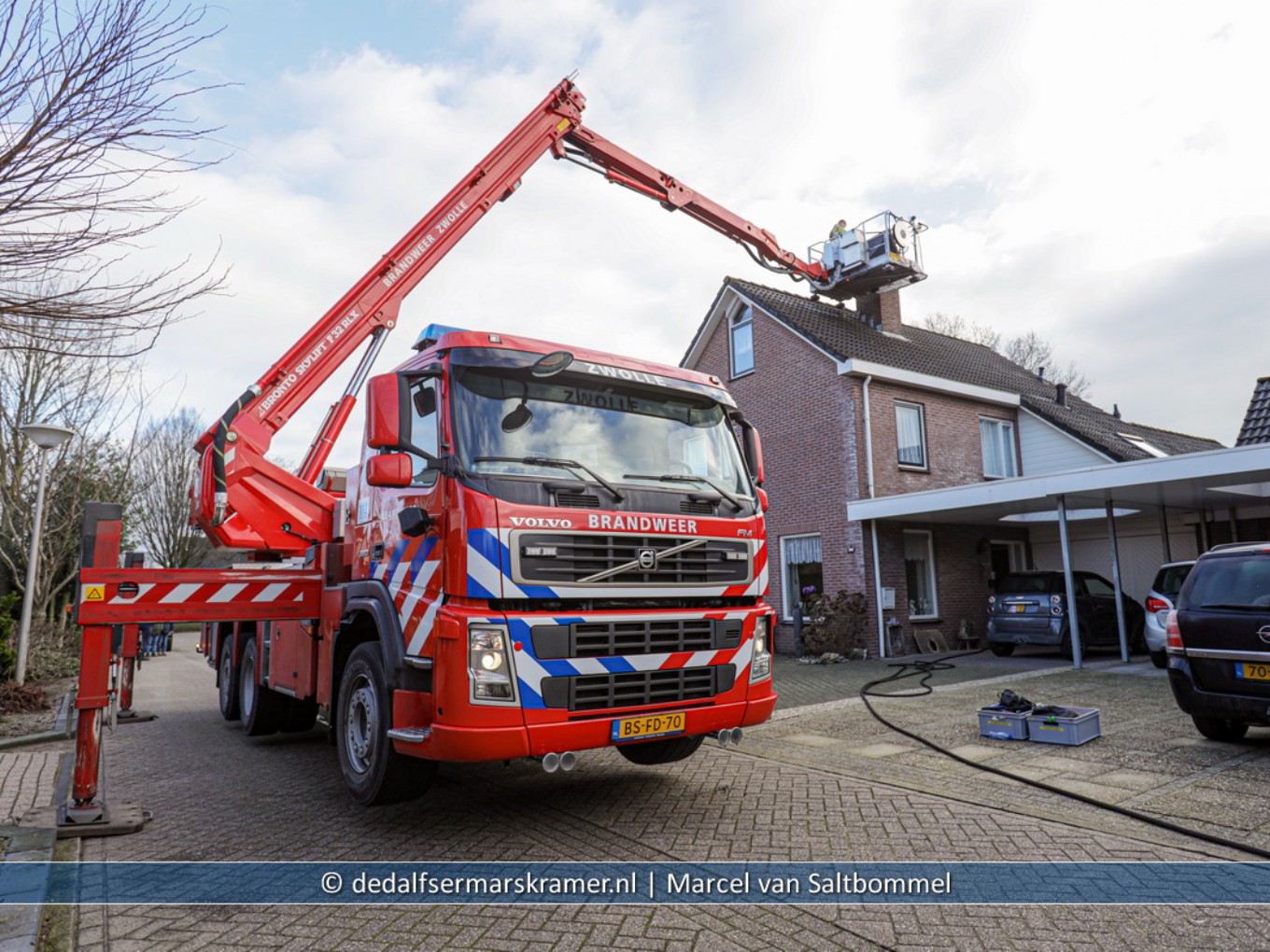 Schoorsteenbrand in Nieuwleusen