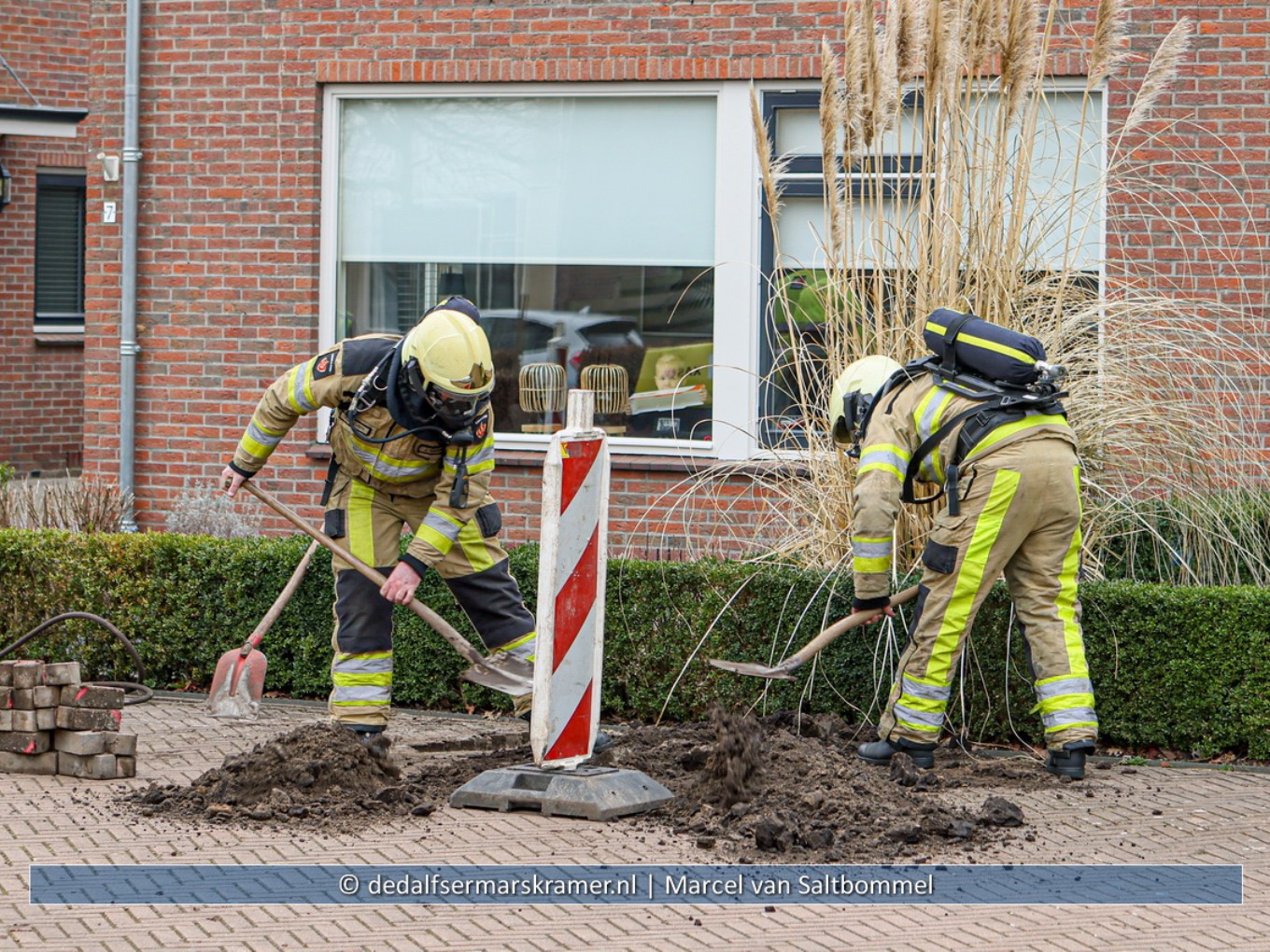 Gaslekkage na werkzaamheden in Nieuwleusen