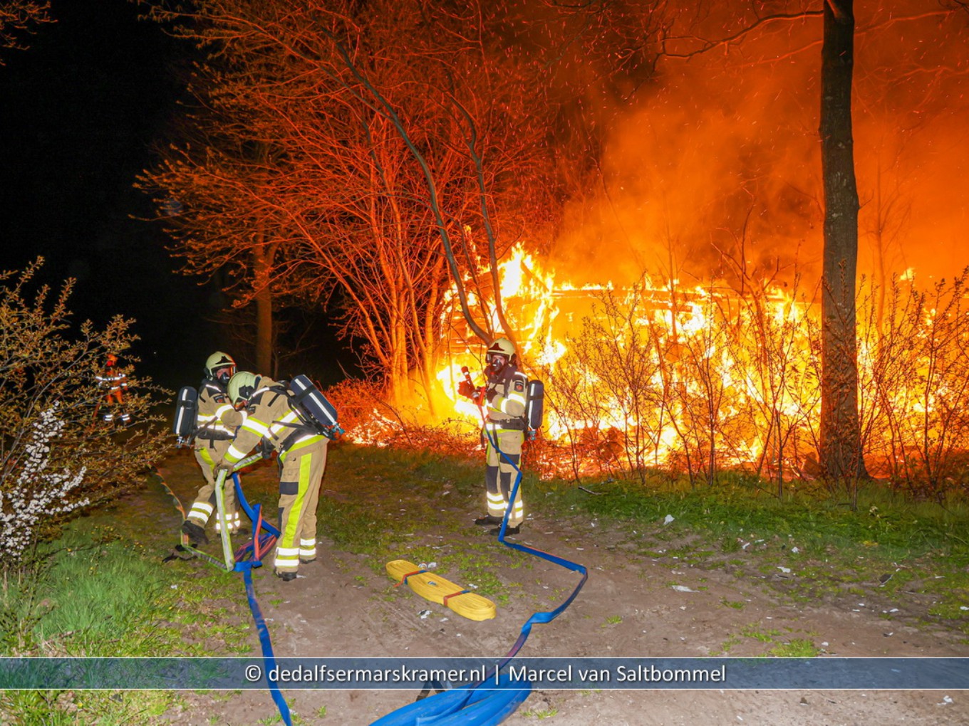 Felle brand in hooischuur De Stouwe op Koningsdag