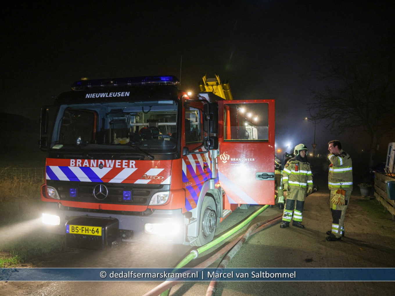 Brandweer Nieuwleusen assisteert in Rouveen