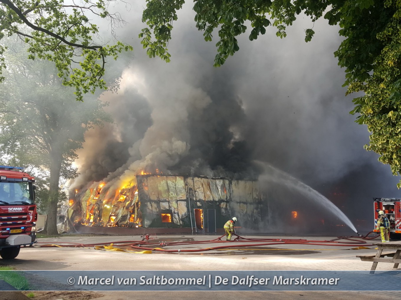 Zeer Grote Brand bij biovergisting Veldhoeveweg Dalfsen