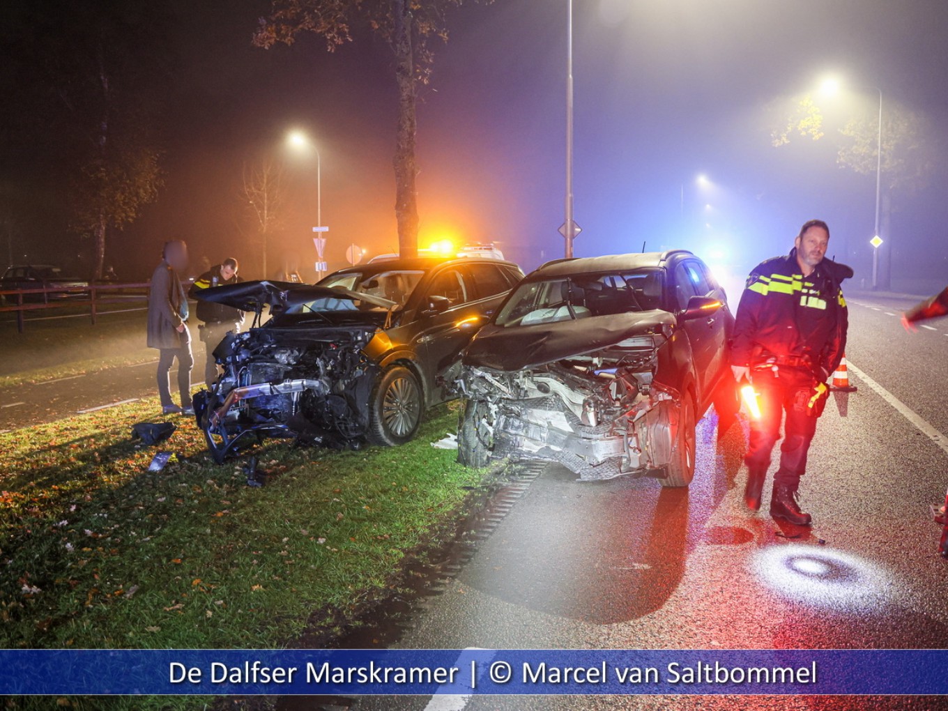 Frontale aanrijding Westeinde Nieuwleusen