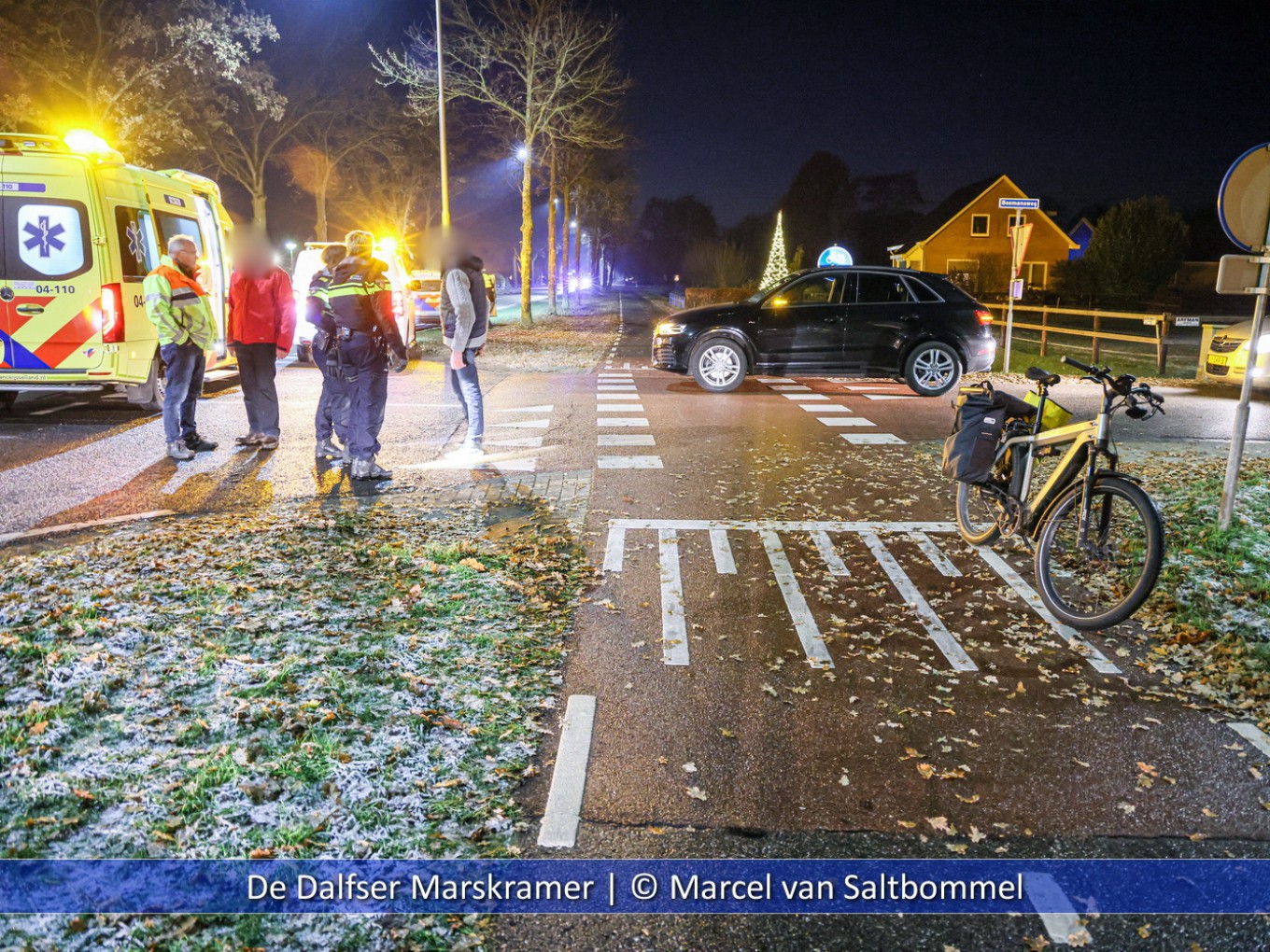 Aanrijding auto met snelle fiets Westeinde Nieuwleusen