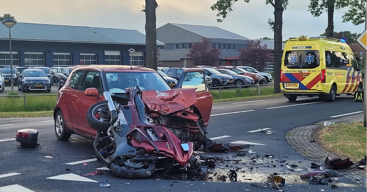 Ernstig ongeval auto-motor Nieuwleusen