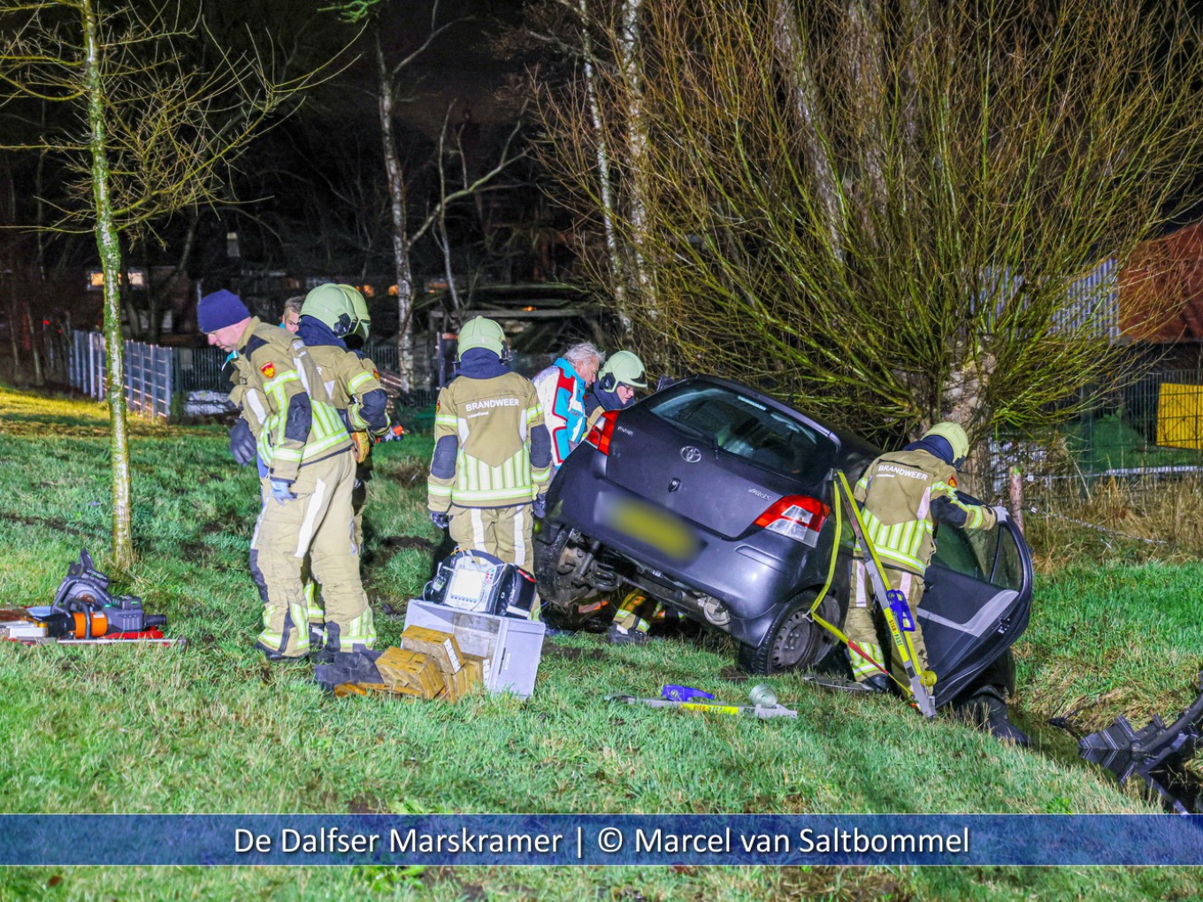 Aanrijding op parallelweg van A28