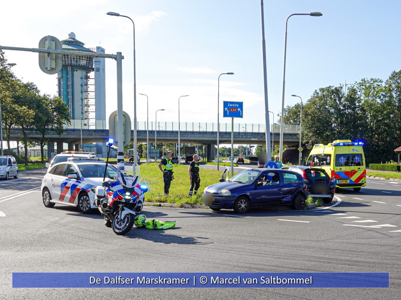 Aanrijding op de kruising bij De Lichtmis