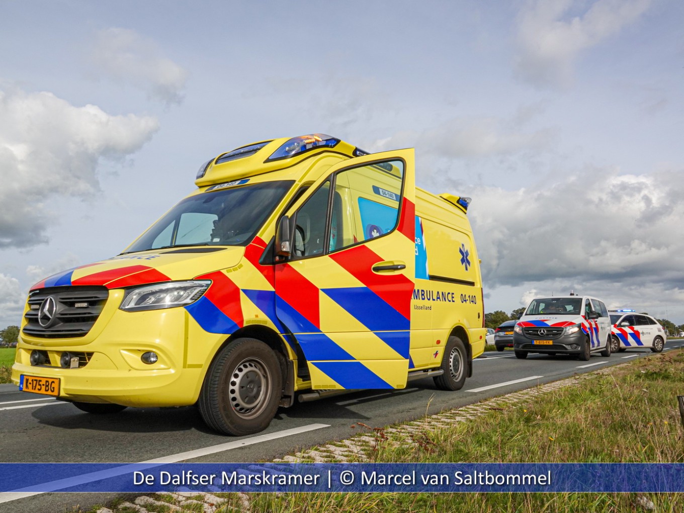 Kop-staart aanrijding N340 Oudleusen