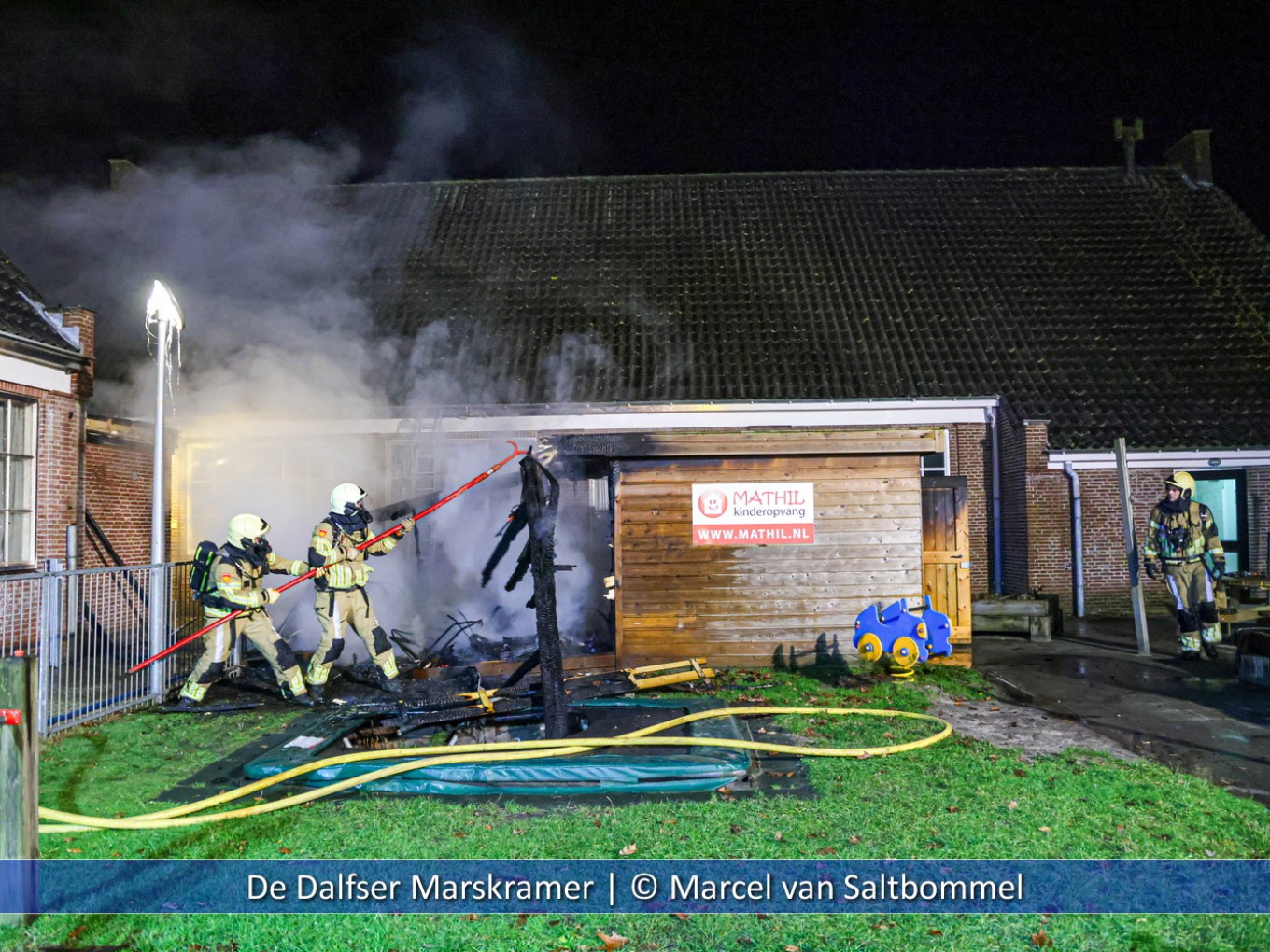 Felle brand in Nieuwleusen