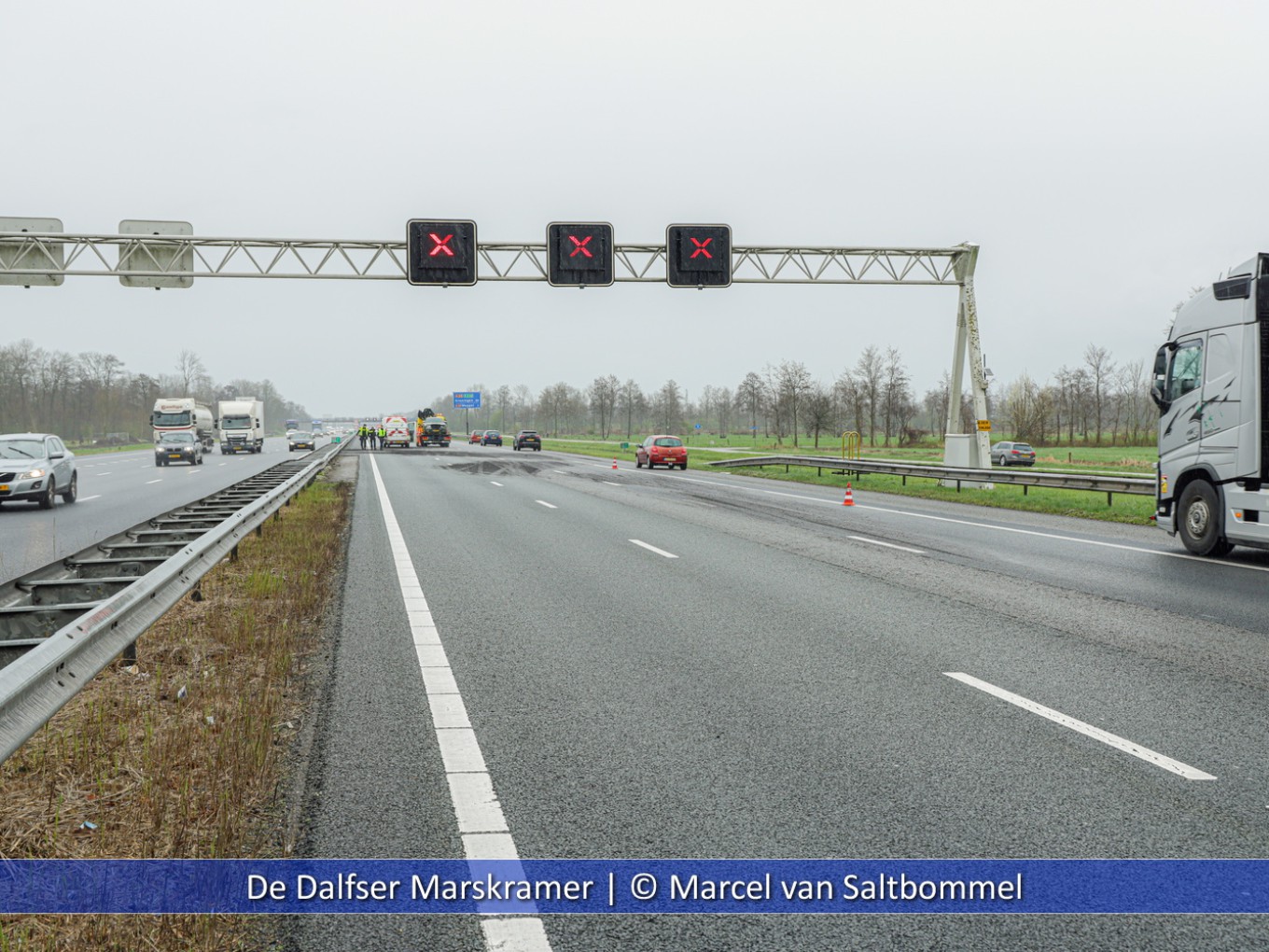 Ongeval met veel vertraging A28