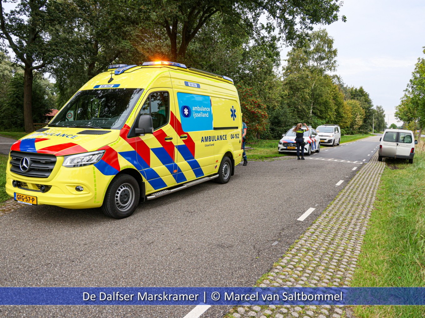 Aanrijding wielrenner - auto Nieuwleusen