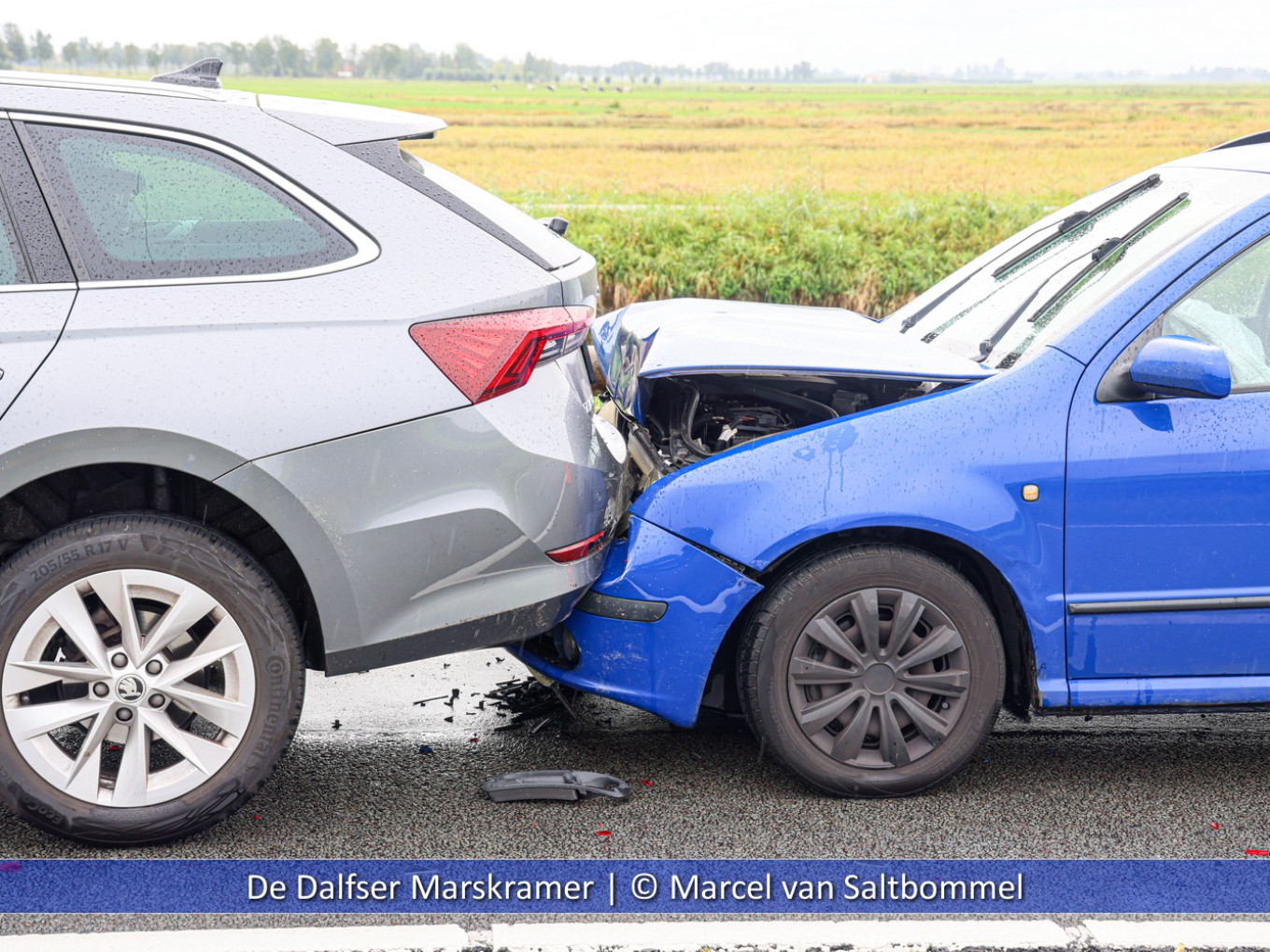 Drie voertuigen betrokken bij aanrijding N377