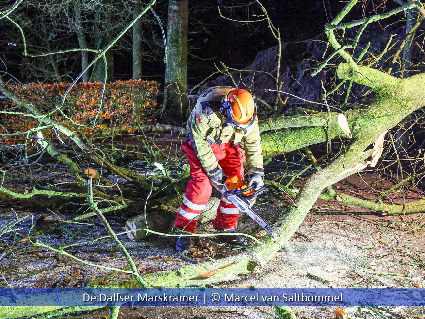 Storm Conall houdt huis in Nieuwleusen