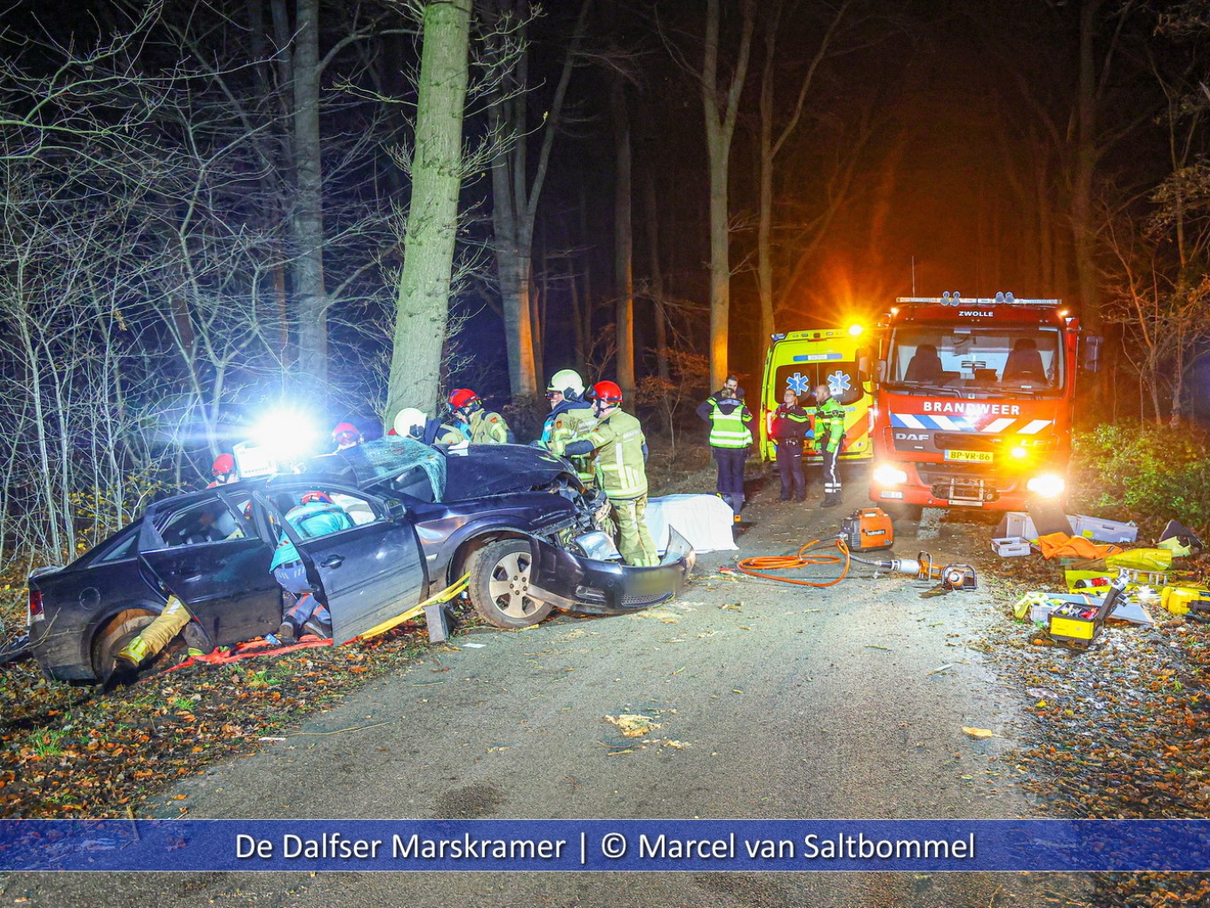 Ernstig ongeval Veldhoeveweg Dalfsen