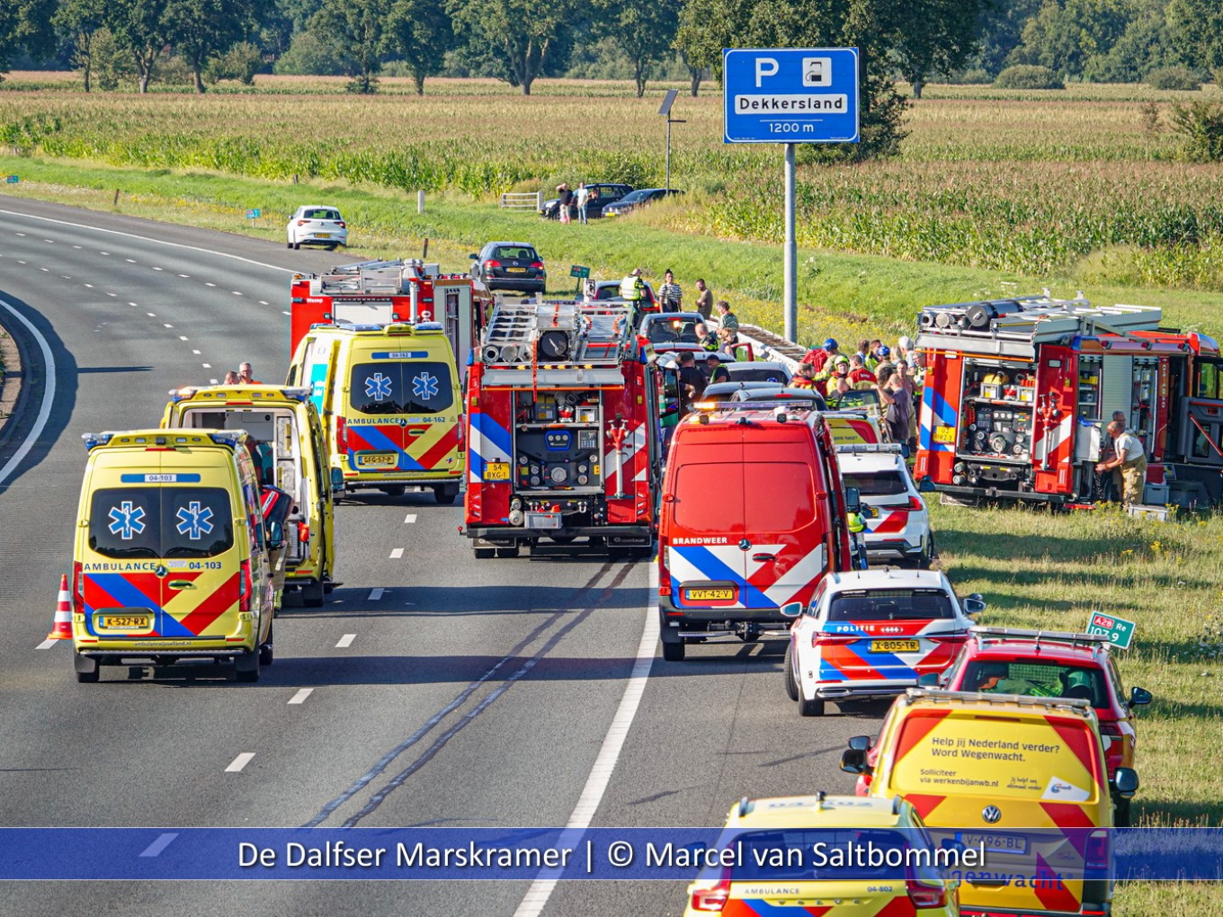 Ernstig ongeval A28 Rouveen