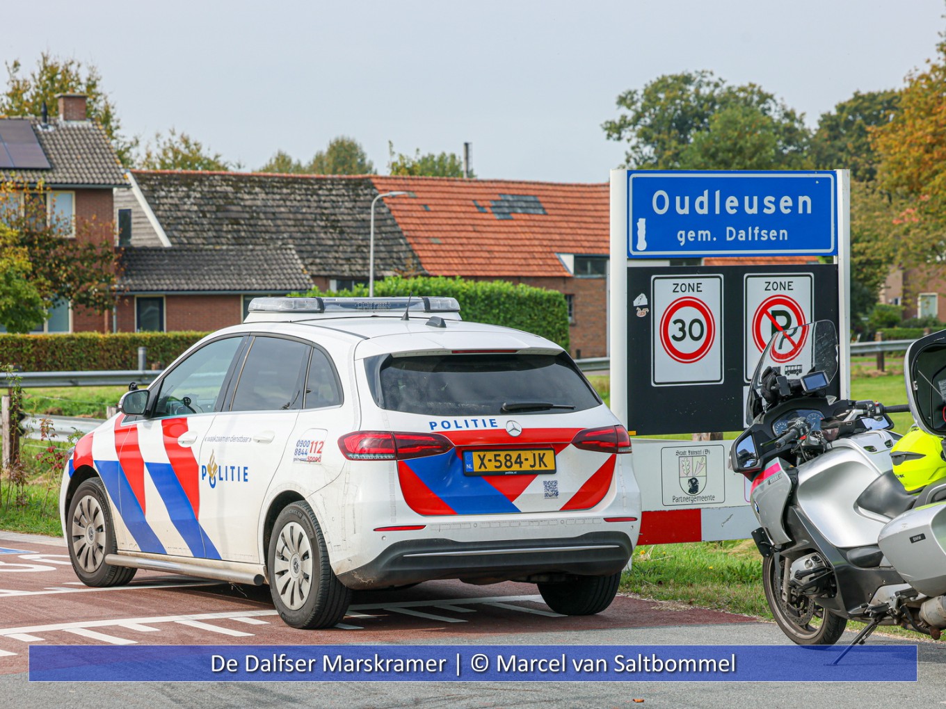 Motorrijder onderuit in Oudleusen