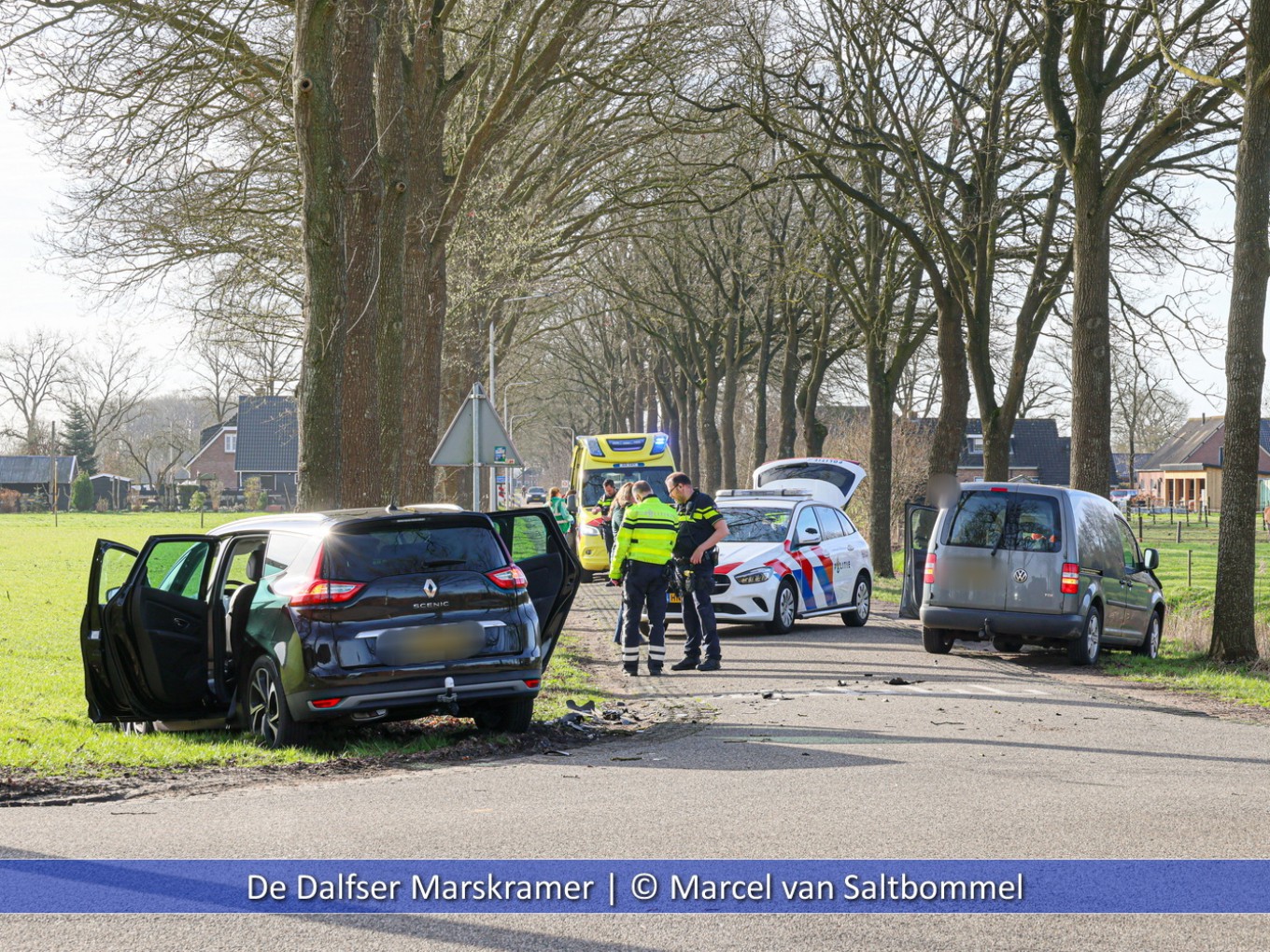 Aanrijding met twee auto's in Nieuwleusen
