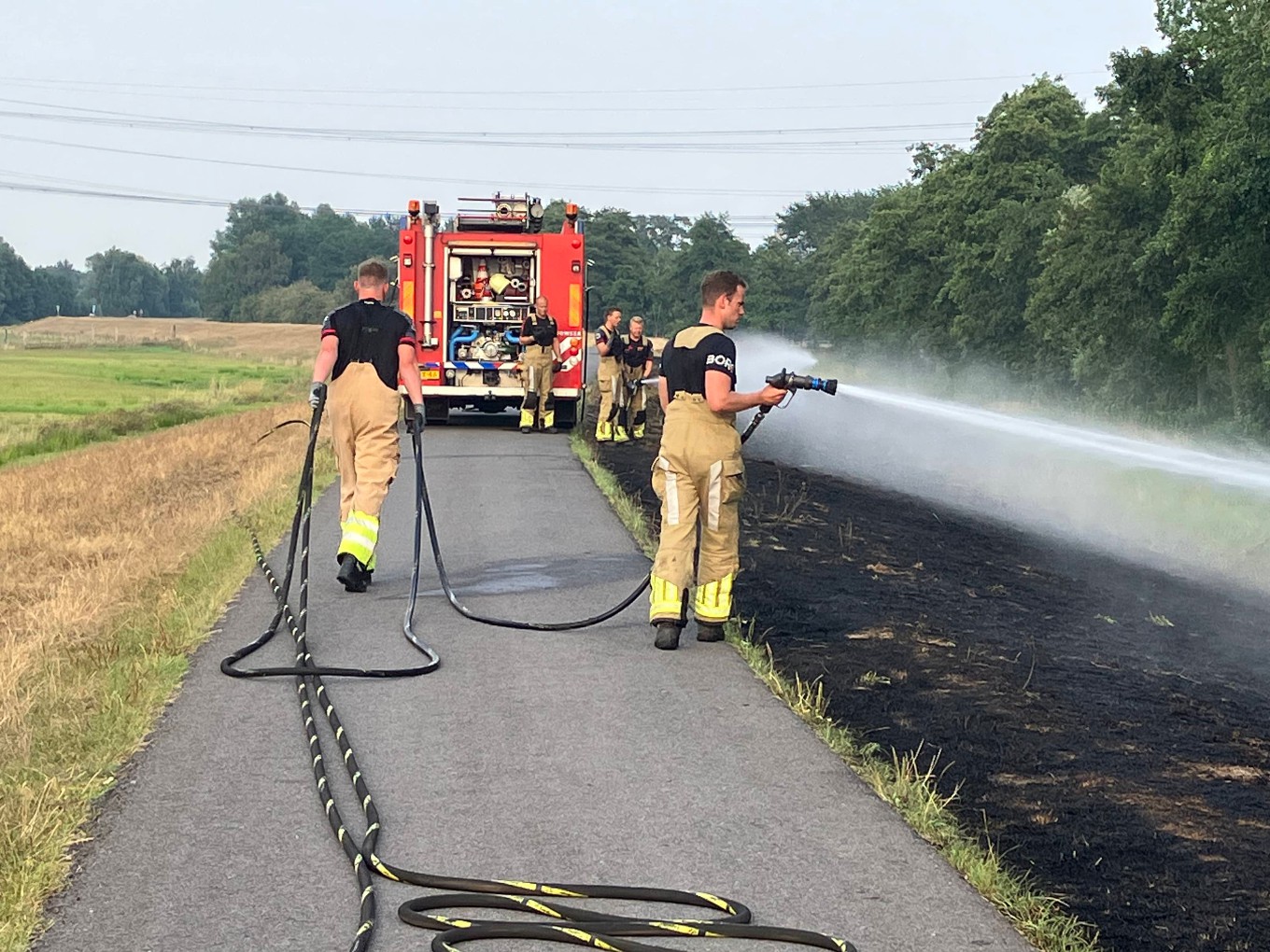 Bermbrandjes langs de Vecht