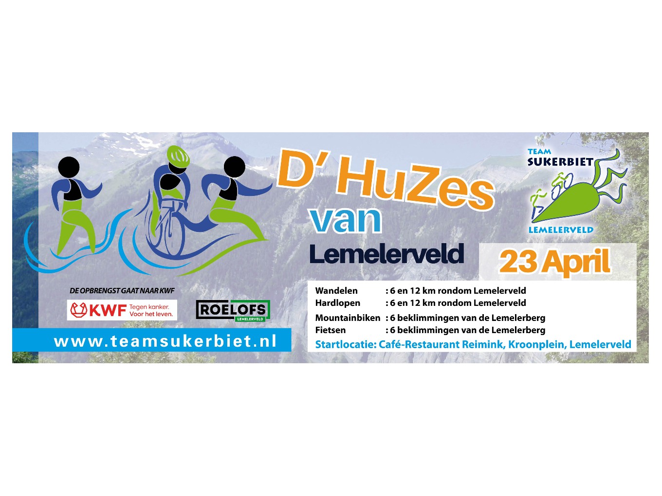 Team Sukerbiet organiseert op 23 april D’HuZes van Lemelerveld
