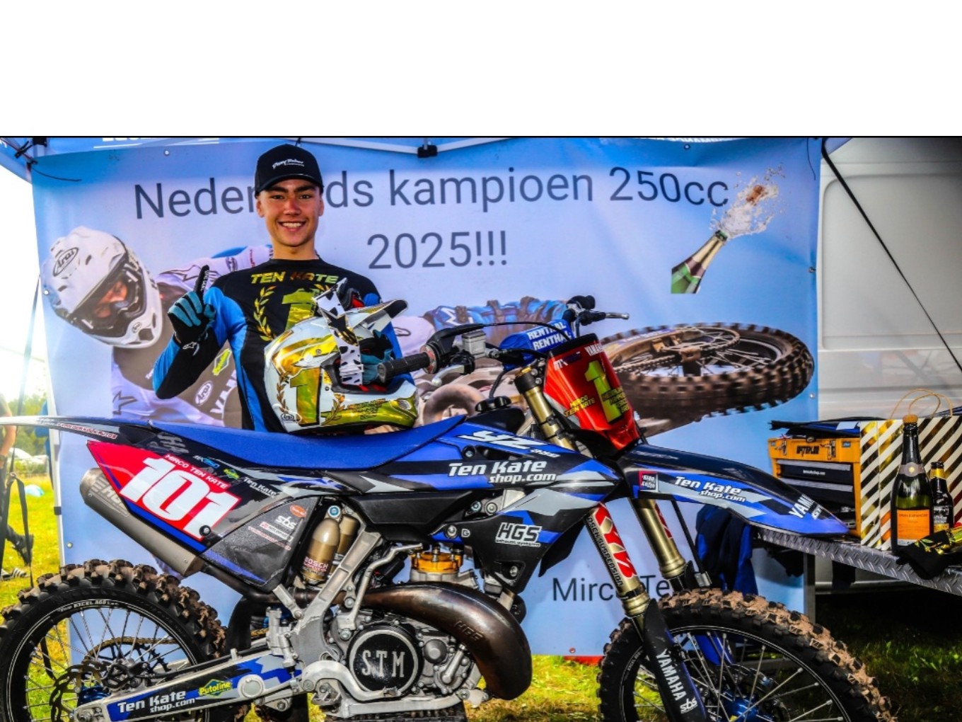 Nederlandse titel 250cc voor Mirco ten Kate uit Nieuwleusen