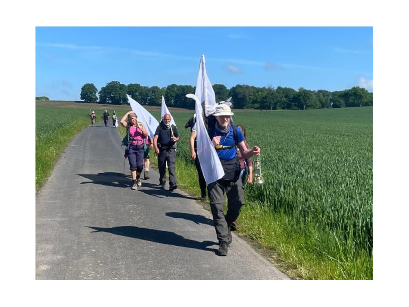 Jan Meijerink tijdens de Peacewalk. Eigen foto Jan Meijerink.
