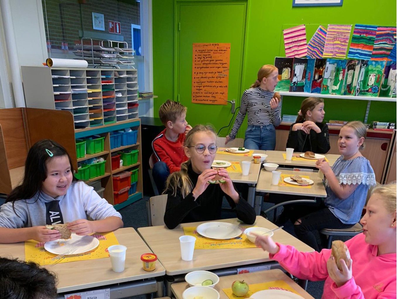 De Wegwijzer deed mee aan het Nationaal Schoolontbijt